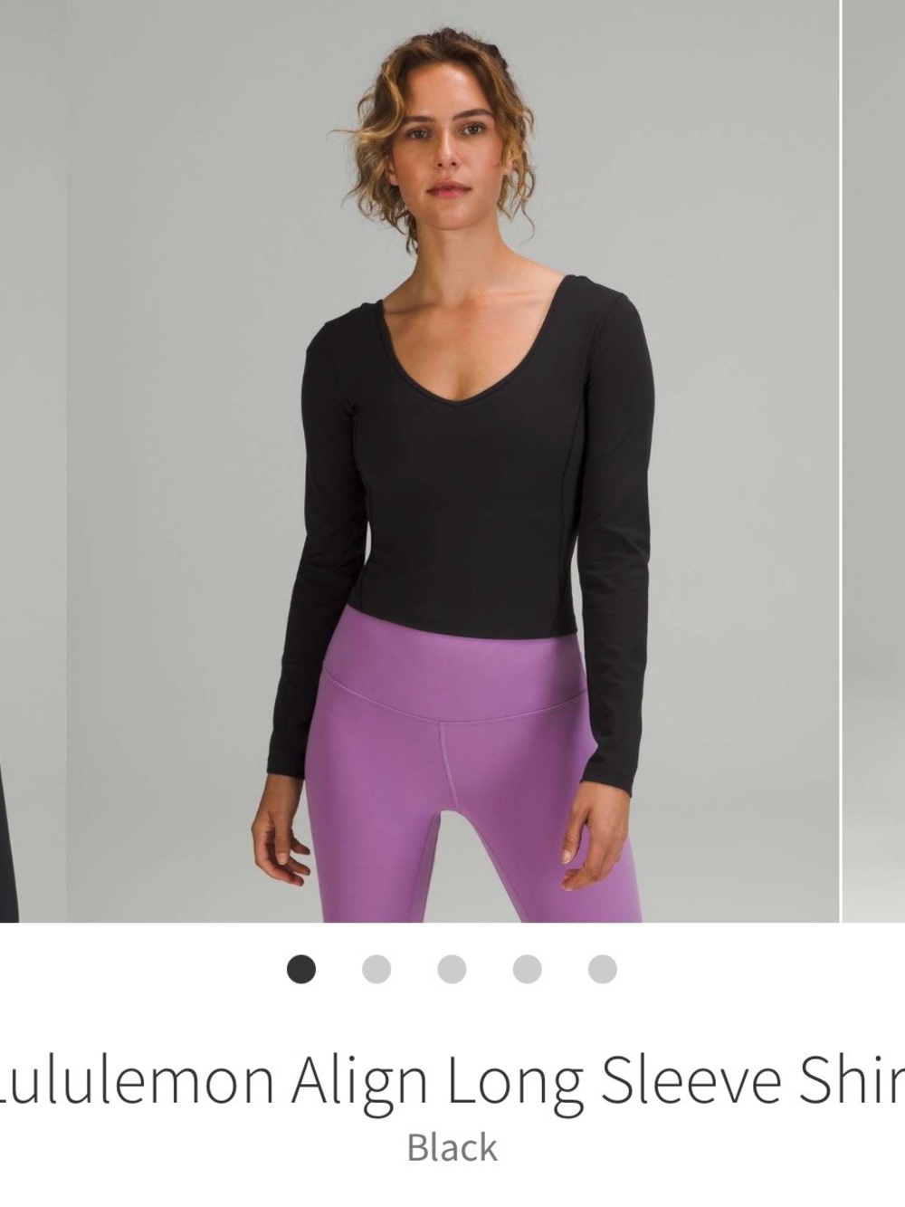 lululemon athletica Long Sleeve Scoop Neck Top - Black